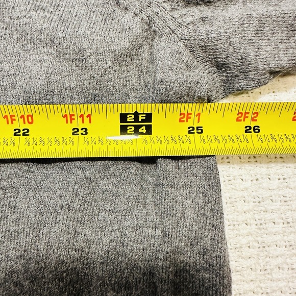 Vintage Eddie Bauer XXL Mens Gray V-Neck Cotton Cashmere Blend Pullover Soft 90s - Picture 8 of 14